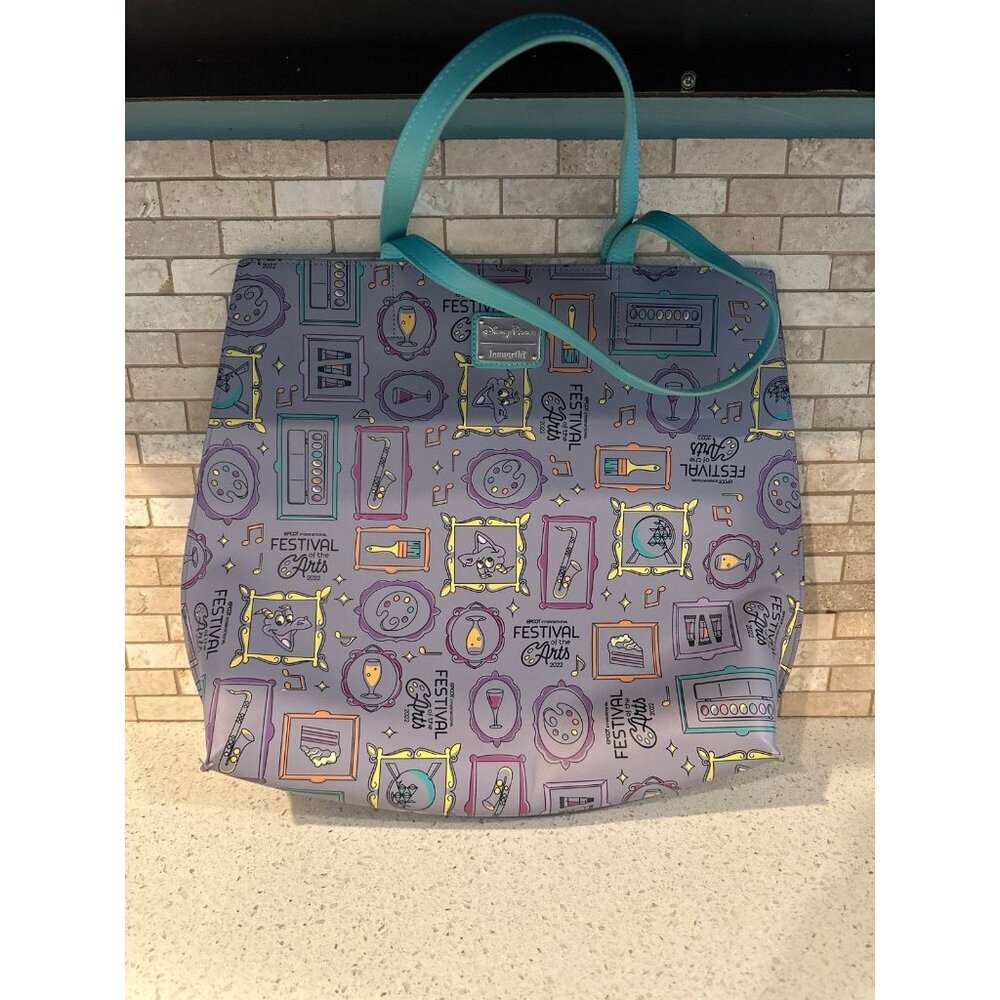 Disney Epcot Festival of Arts 2022 Figment Loungefly Tote shoulder bag #36